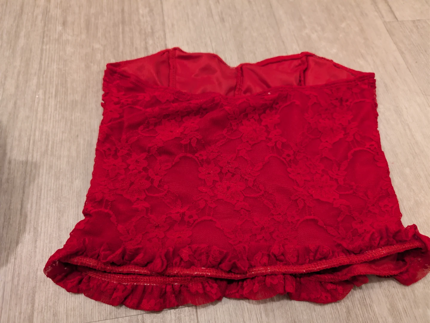 Urban Outfitters Red Lace Tube Top - photo 2