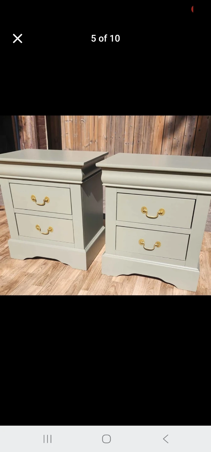 Sage Green Dresser and Two Matching Nightstands - photo 4