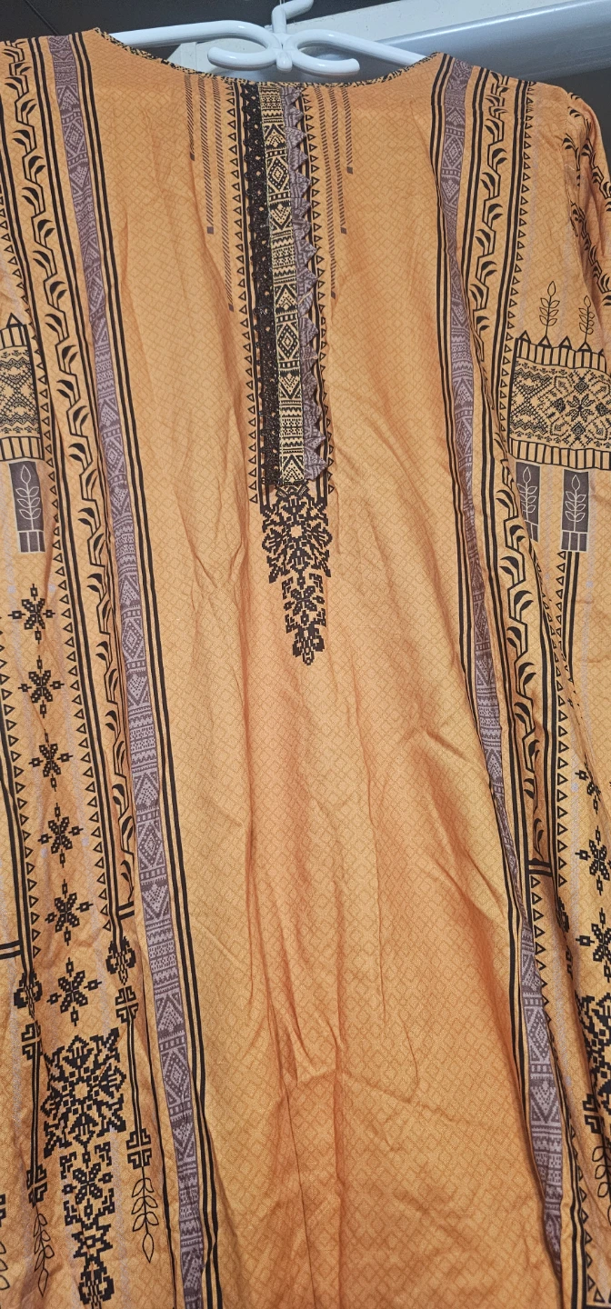 Orange and Black Printed Kurti - photo 2