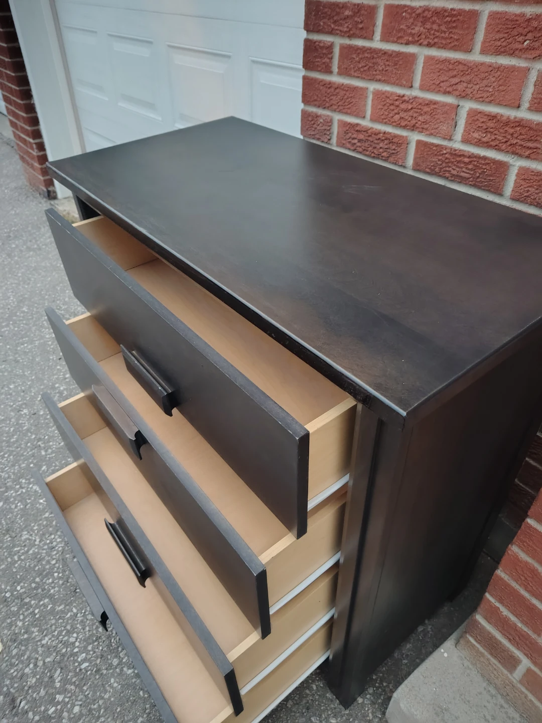 Dark Brown 4-Drawer Wooden Dresser - photo 3