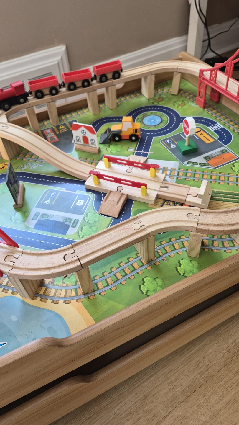 Wooden Train and Activity Table - photo 4