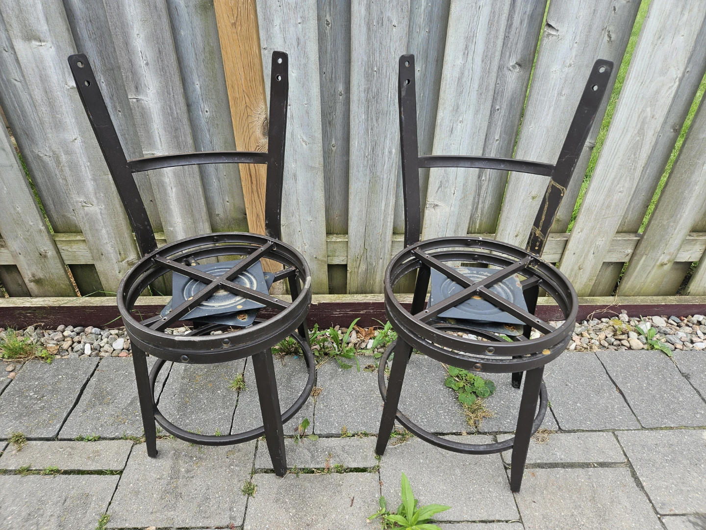2 Bar Stools - Metal Frame - photo 2