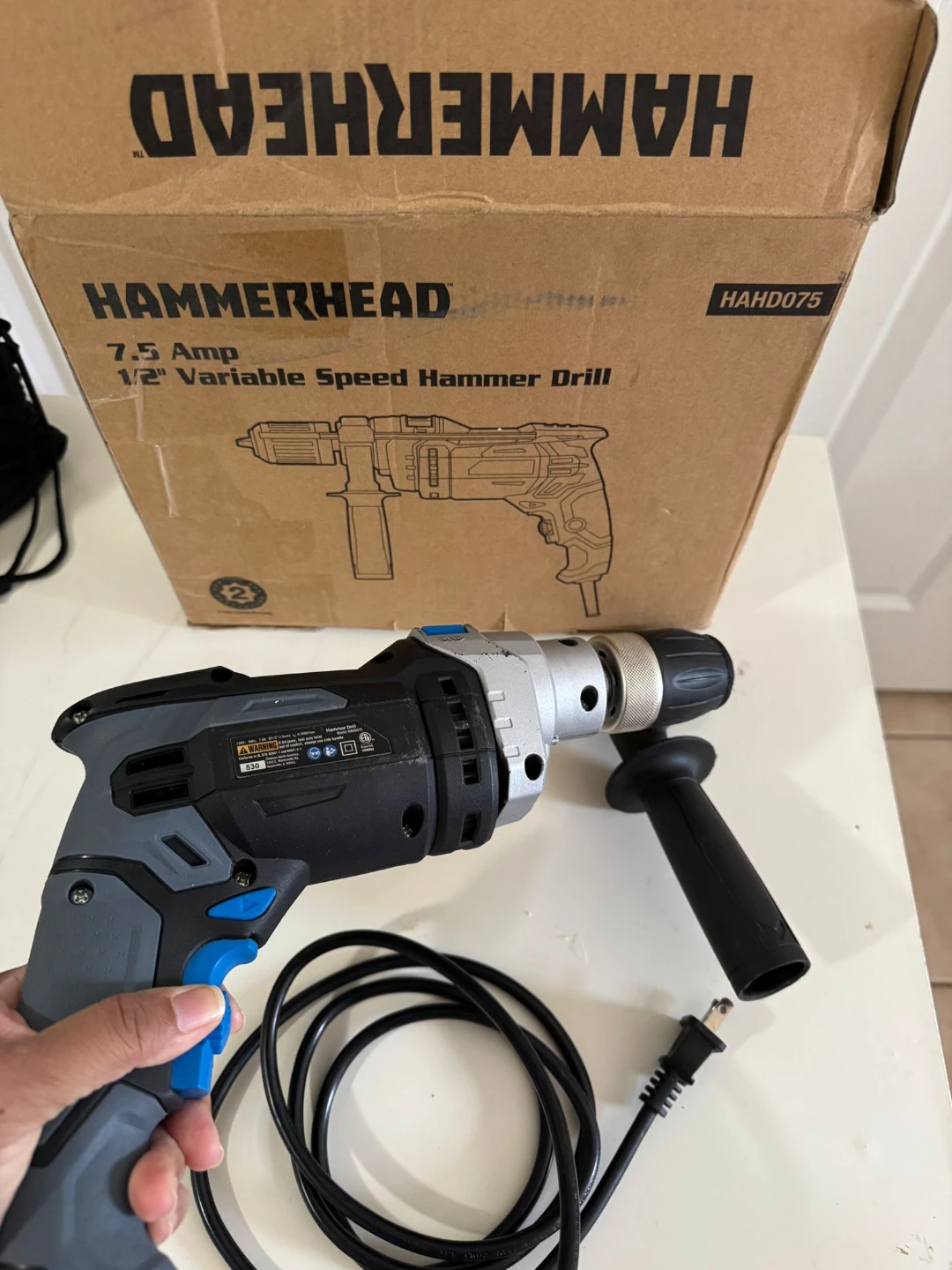HammerHead 7.5 Amp 1/2" Variable Speed Hammer Drill - photo 2
