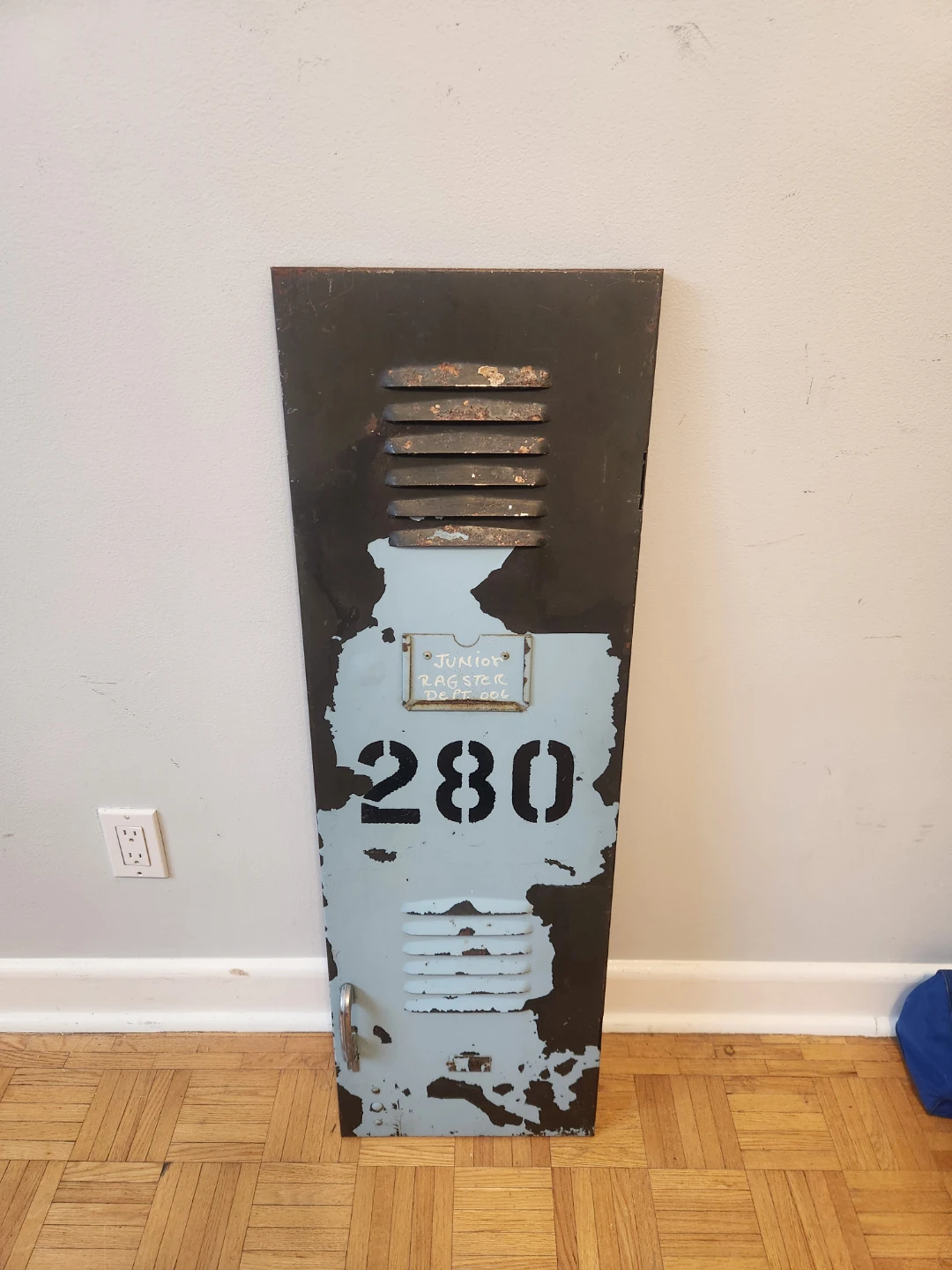Vintage Metal Locker Door