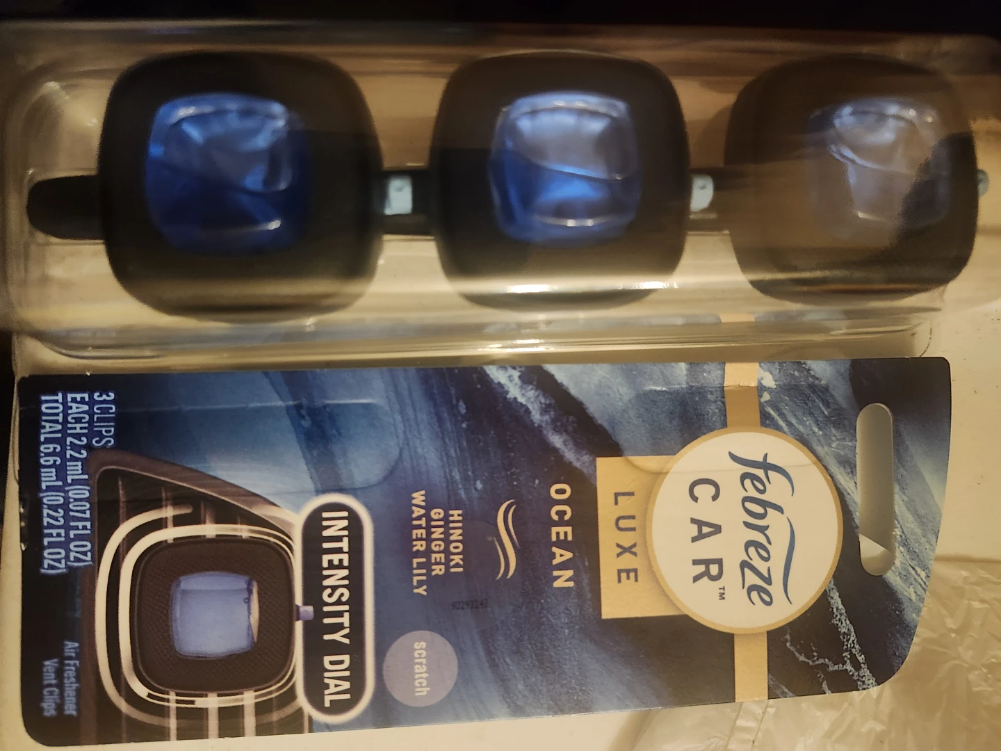 Febreze Car Air Freshener Clips - Ocean Luxe