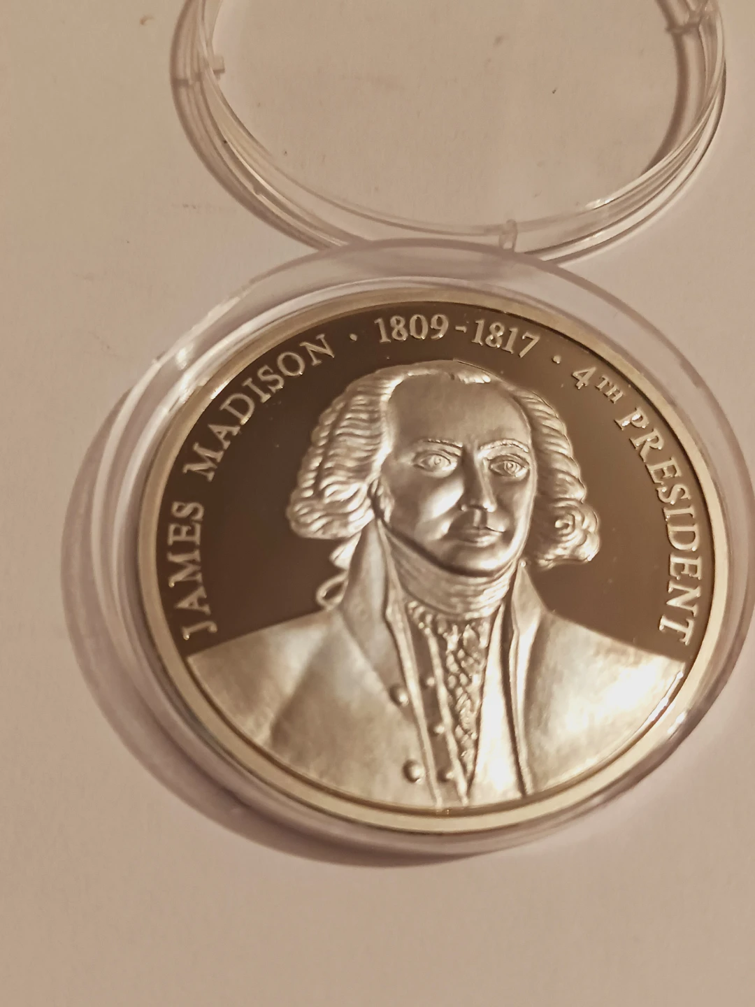 James Madison Presidential Commemorative Silver  Coin