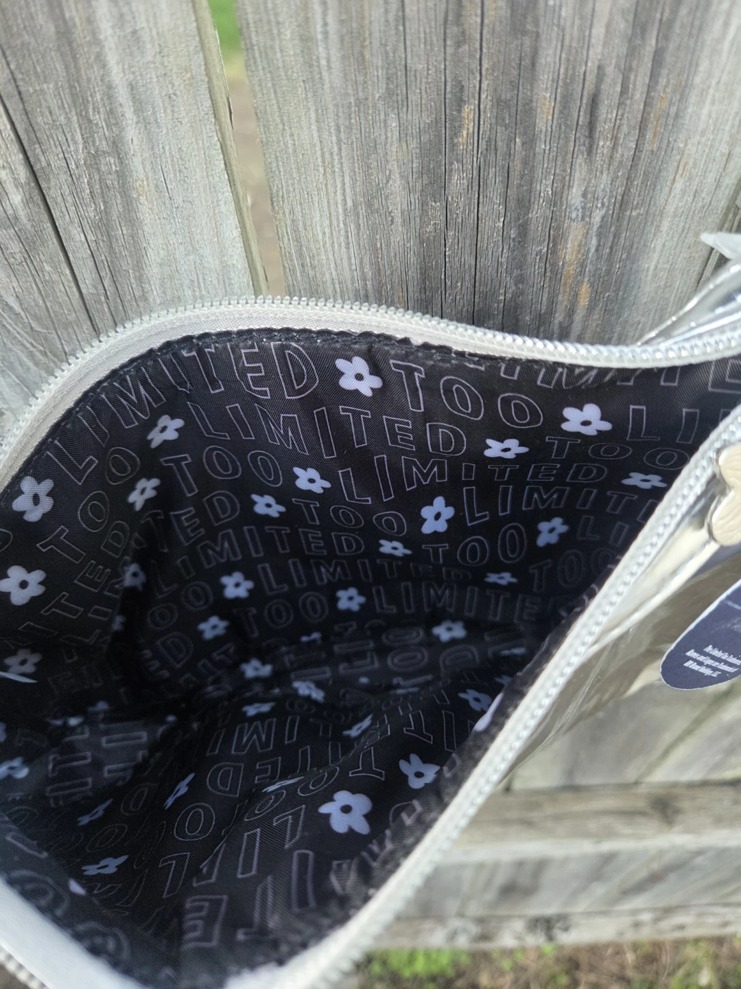 Limited Too Silver Metallic Shoulder Bag - photo 4