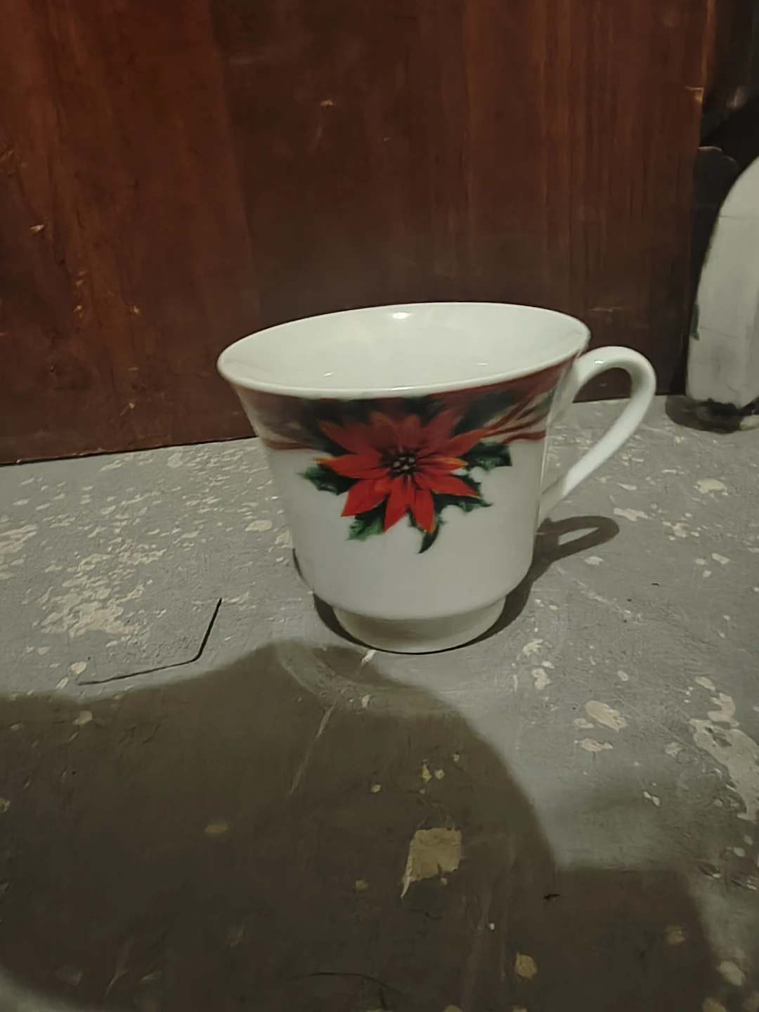 20 PC's Christmas Poinsettia Tea Cup and Saucer Set - photo 2
