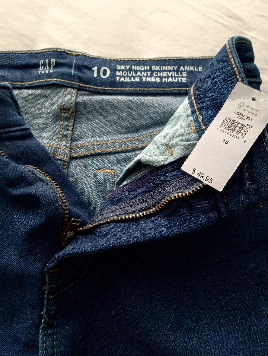 New teen high skinny jeans $10 sz 10, cleaning up the closet. - photo 2