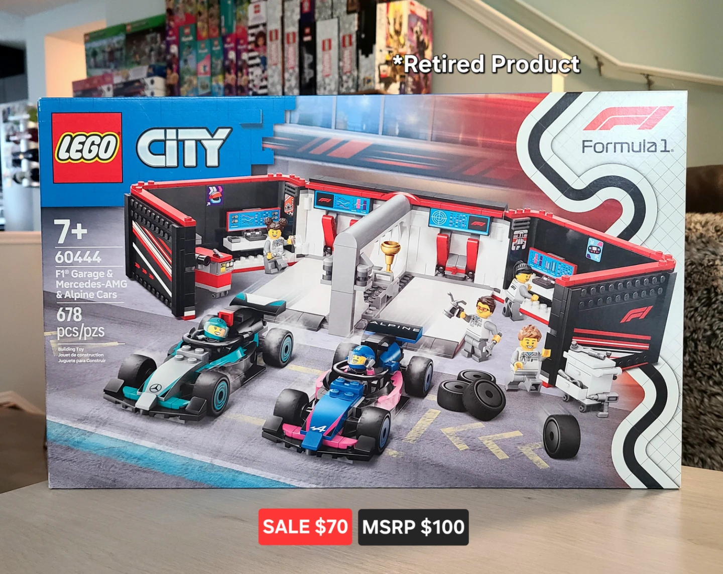 Lego F1 Garage & Mercedes-AMG & Alpine Cars [SALE]