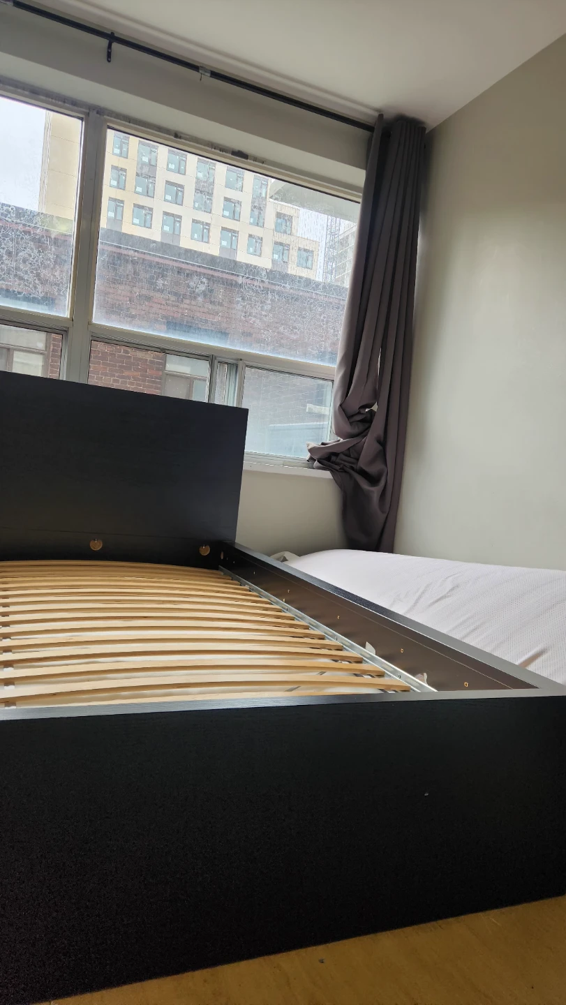IKEA Black Bed Frame with Luroy Slatted Base OBO - photo 4