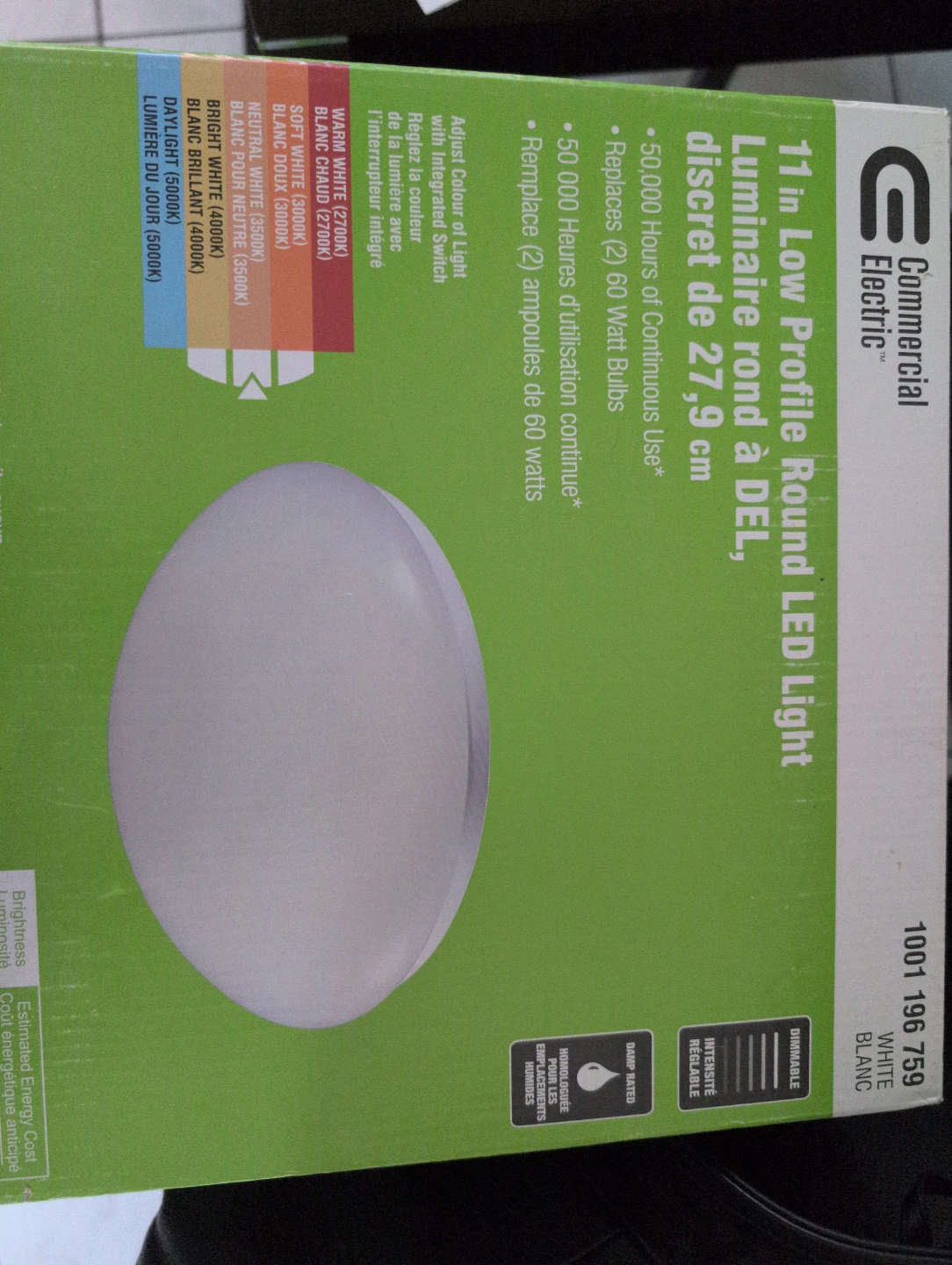 Commercial Electric 11 inch Round LED Light 🏈