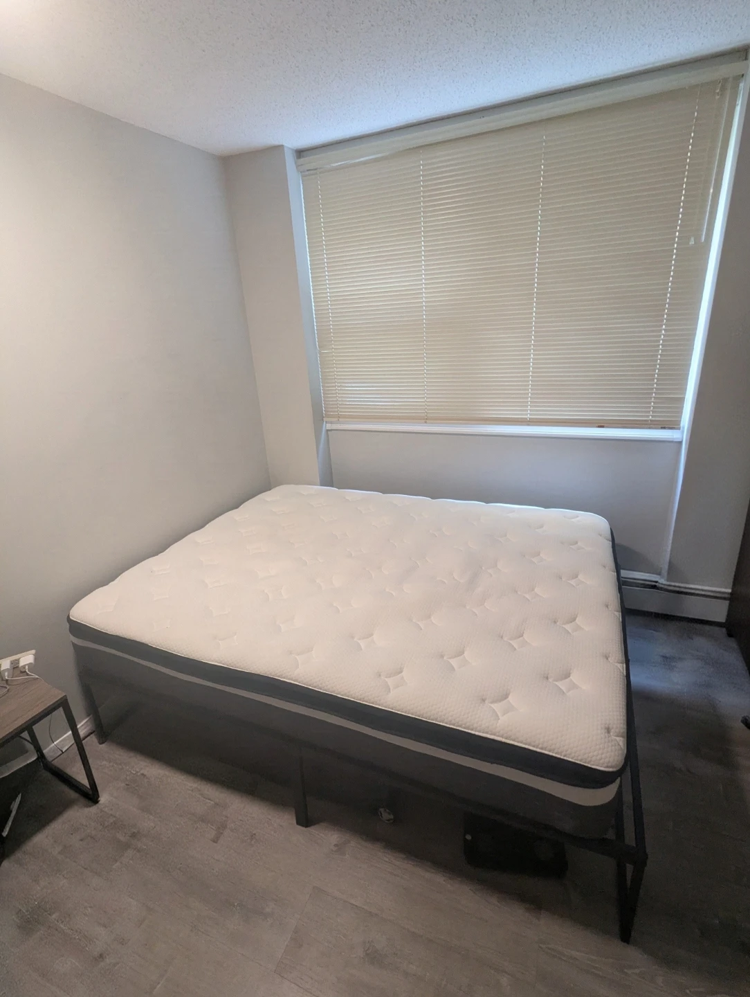 Queen Size Mattress and Metal Bed Frame - photo 2