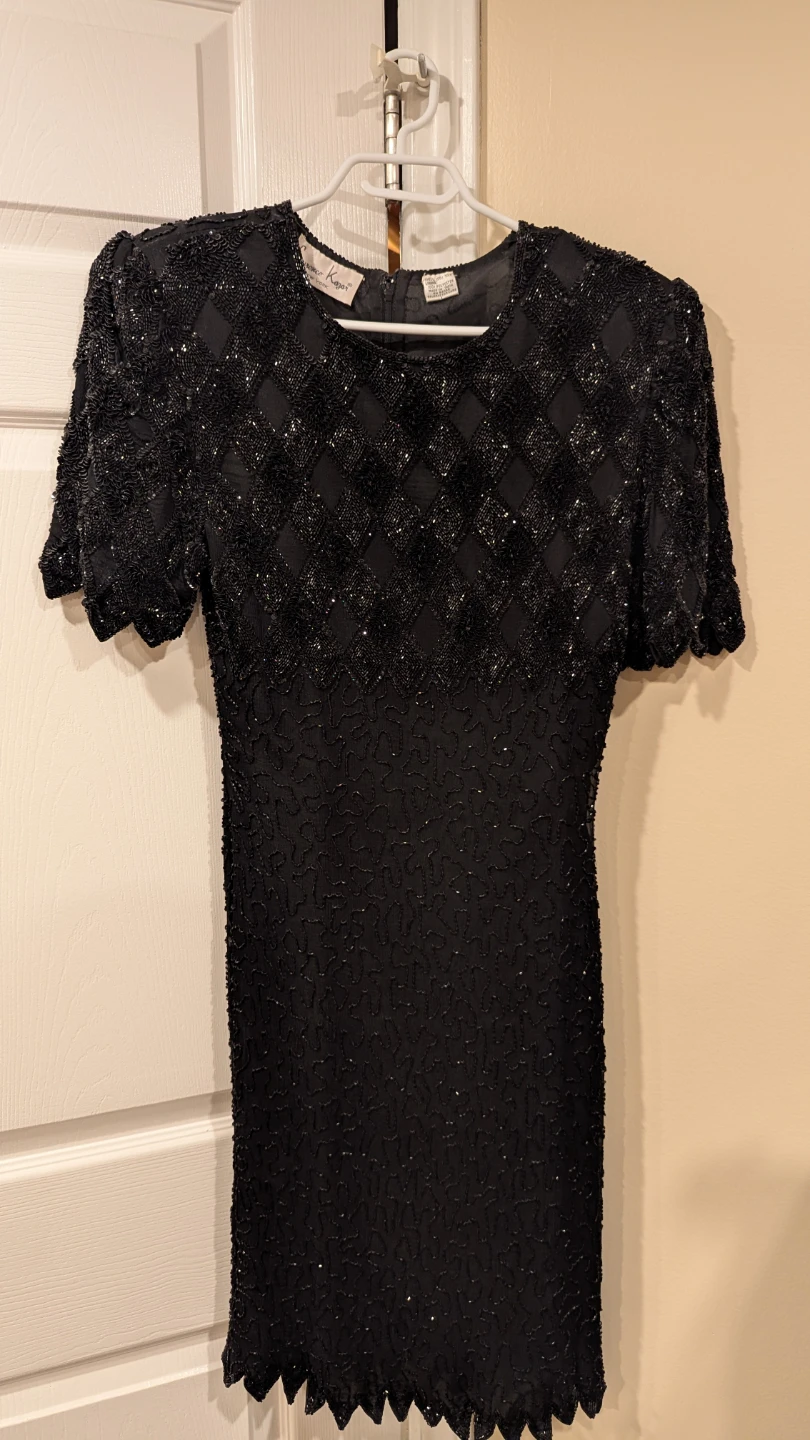 Black Beaded Cocktail Dress