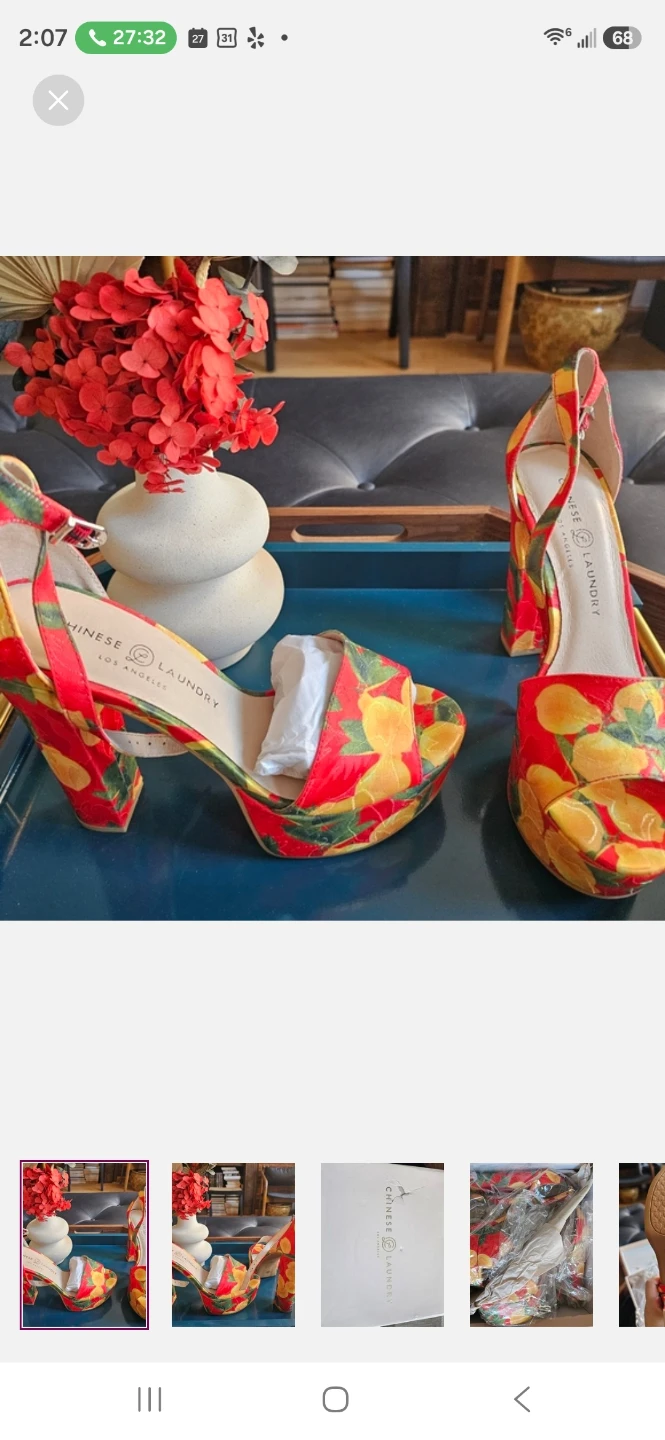 New/Unworn - Chinese Laundry Avenue 2 Heel - Red/Lemon - photo 2