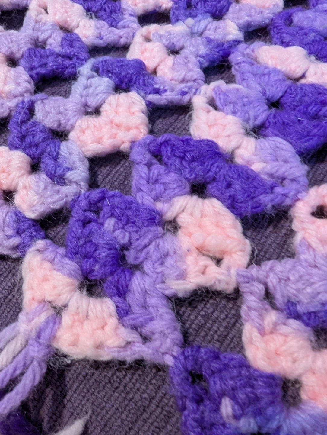 Crocheted blanket, vintage - photo 4