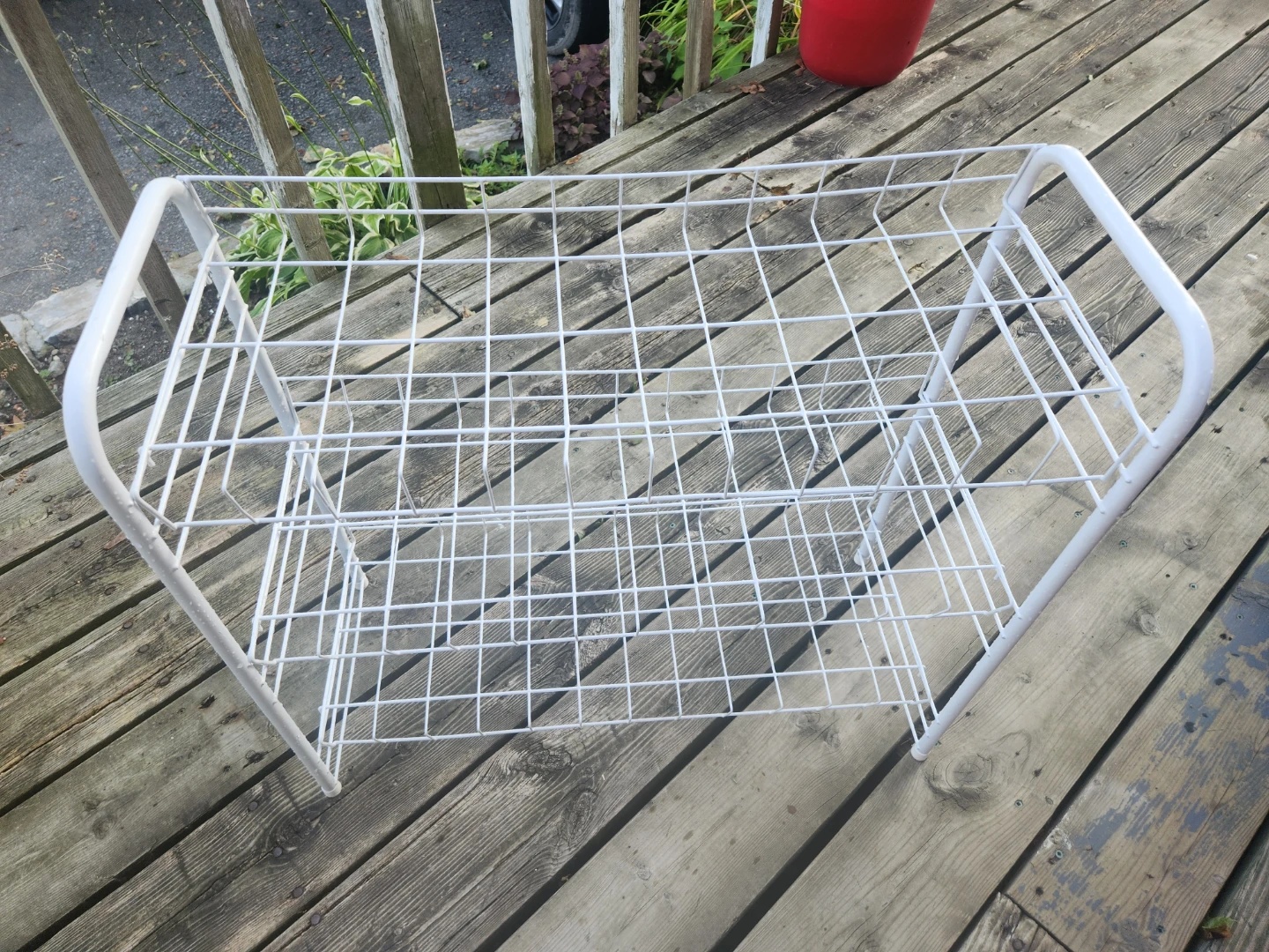 White Wire Metal Storage Rack