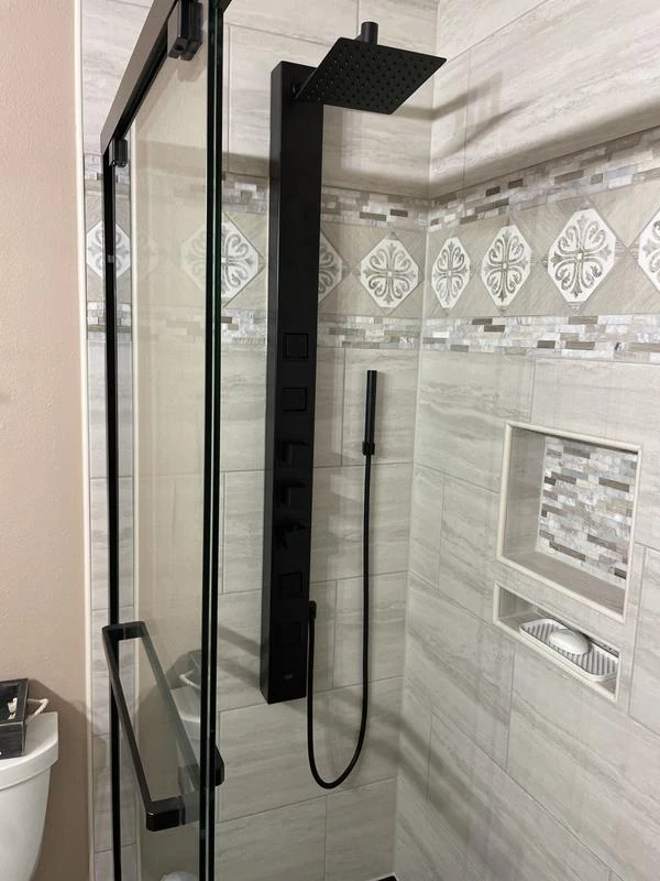 VIGO VG08021MB Matte Black Shower Panel - photo 2