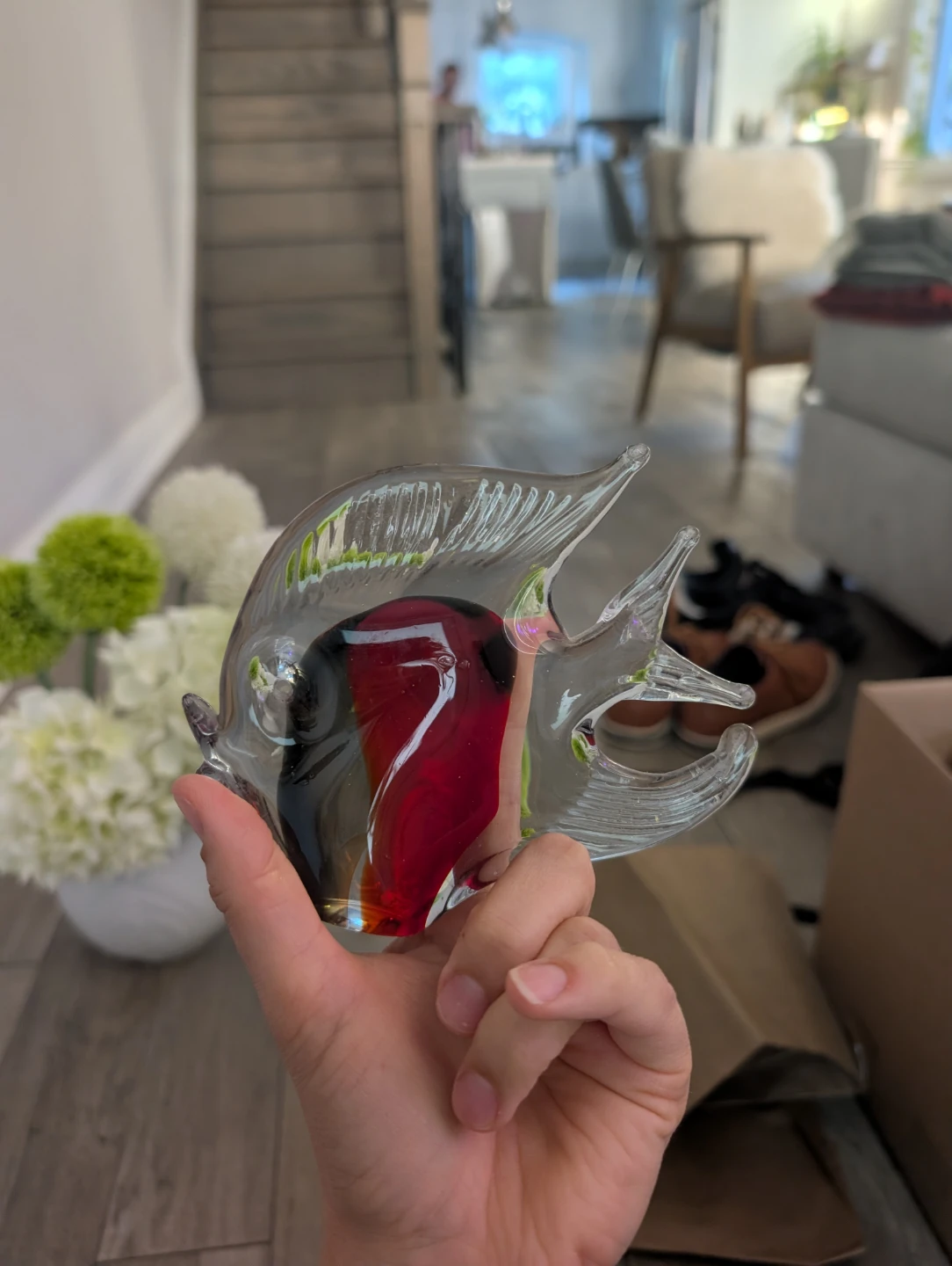 Glass Fish Figurine Murano style - photo 3