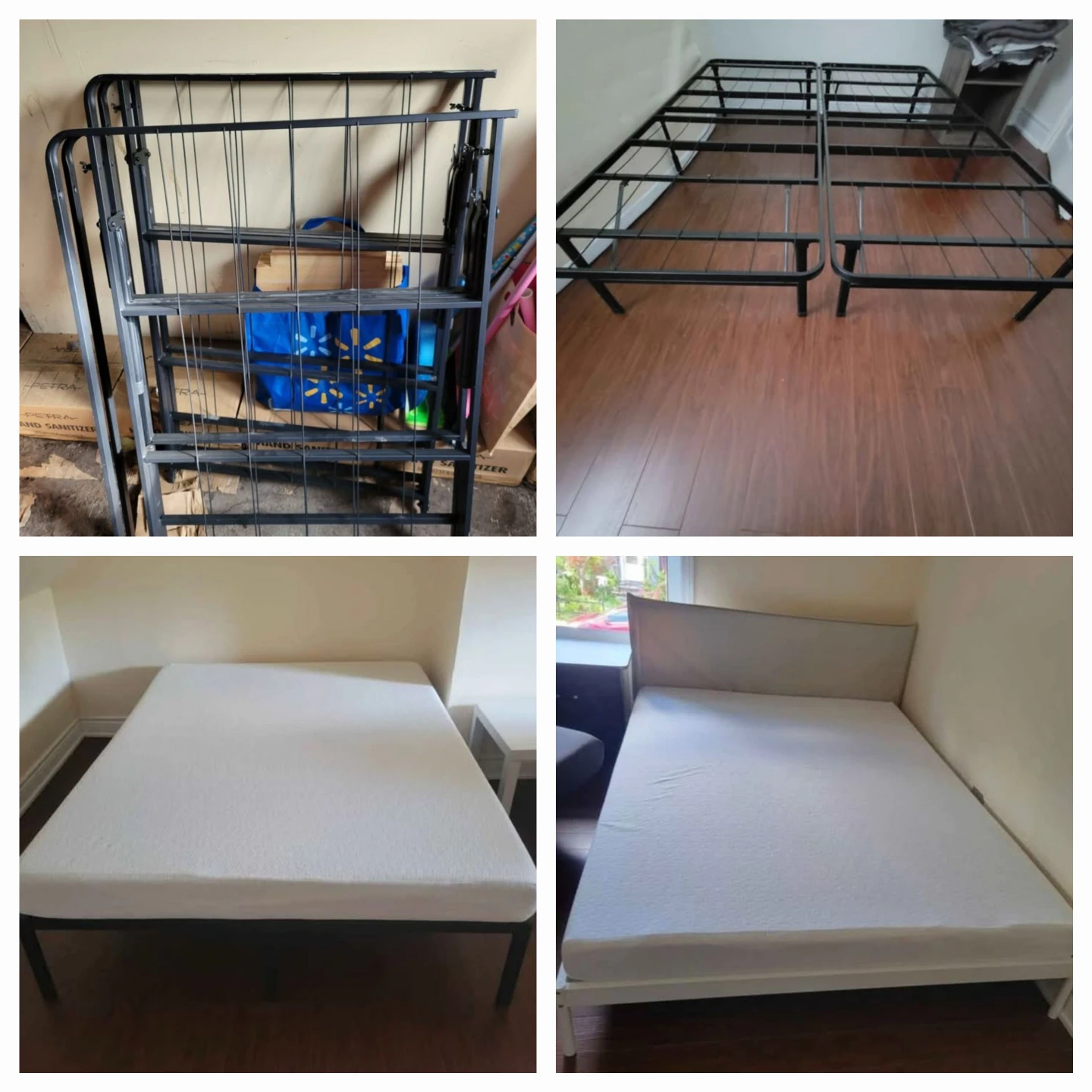 Queen mattress $70 bed frame $100