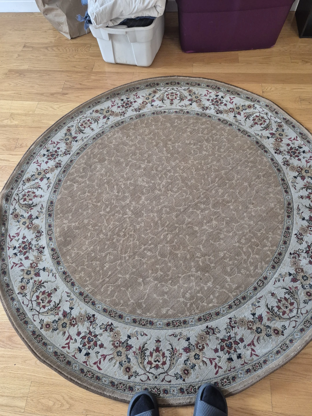 Round Floral Area Rug - photo 5