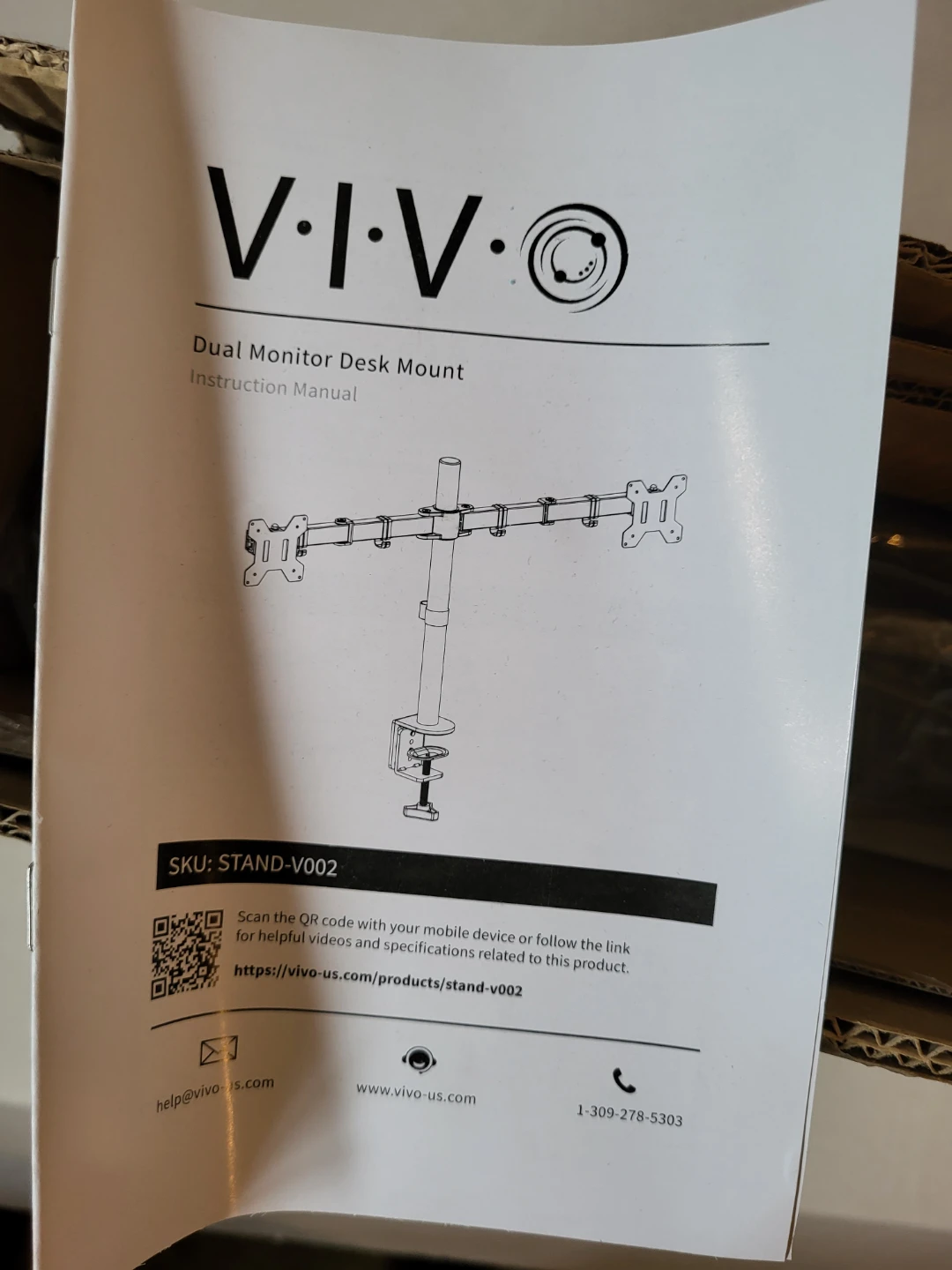 VIVO Dual Monitor Desk Mount STAND-V002 - photo 3