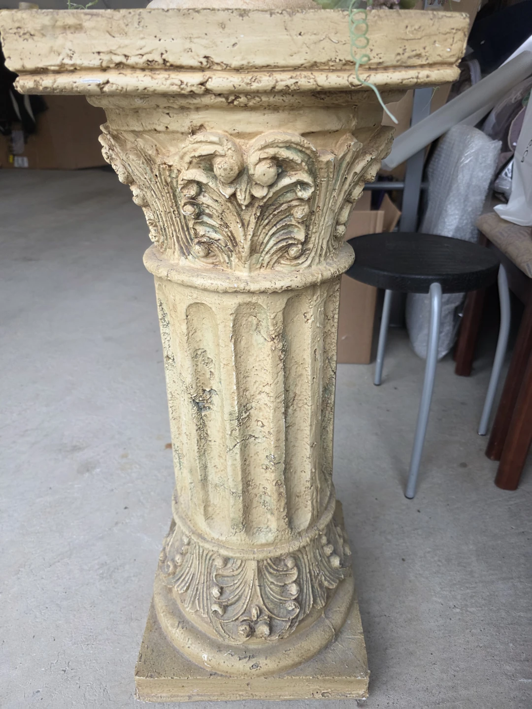 Classical Decorative Pedestal and Faux Plant - photo 3