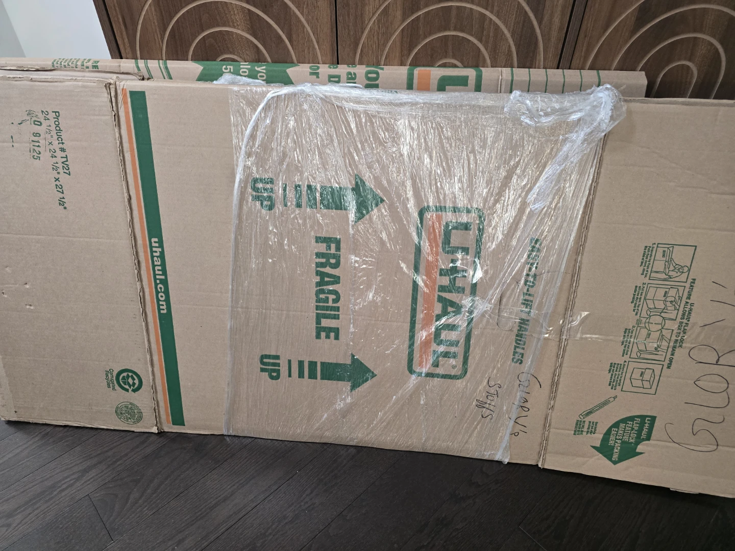 5 large size moving boxes