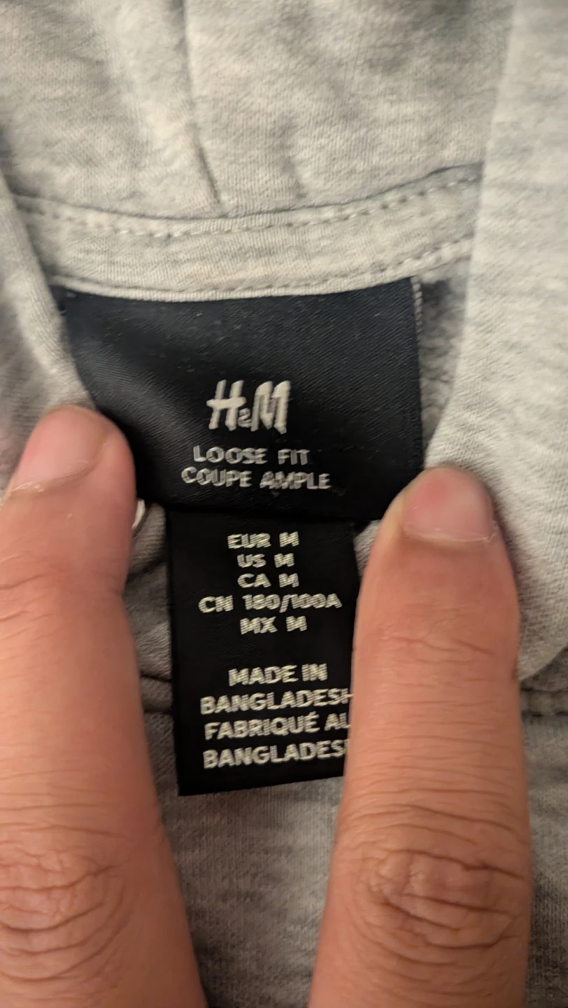 H&M Grey Loose Fit Hoodie Medium - photo 2