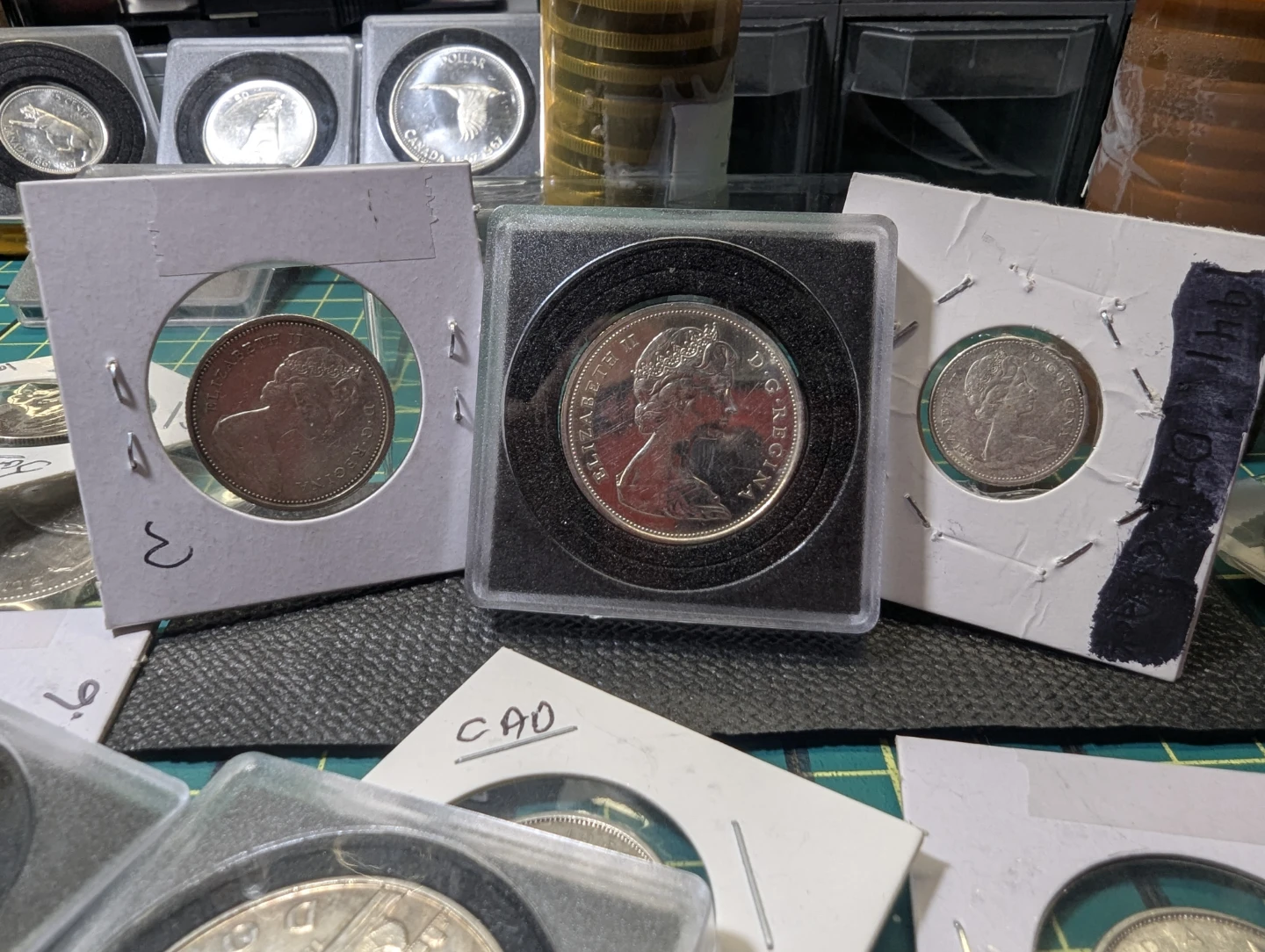 80% silver Canadian 1966 coins 10 cent, 25 cent and 50 cent - photo 2