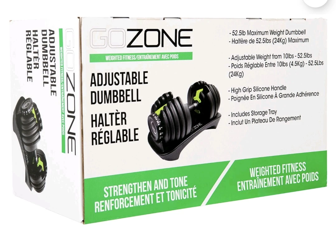 GoZone 10 to 52.5 lb Adjustable Dumbbell - photo 2