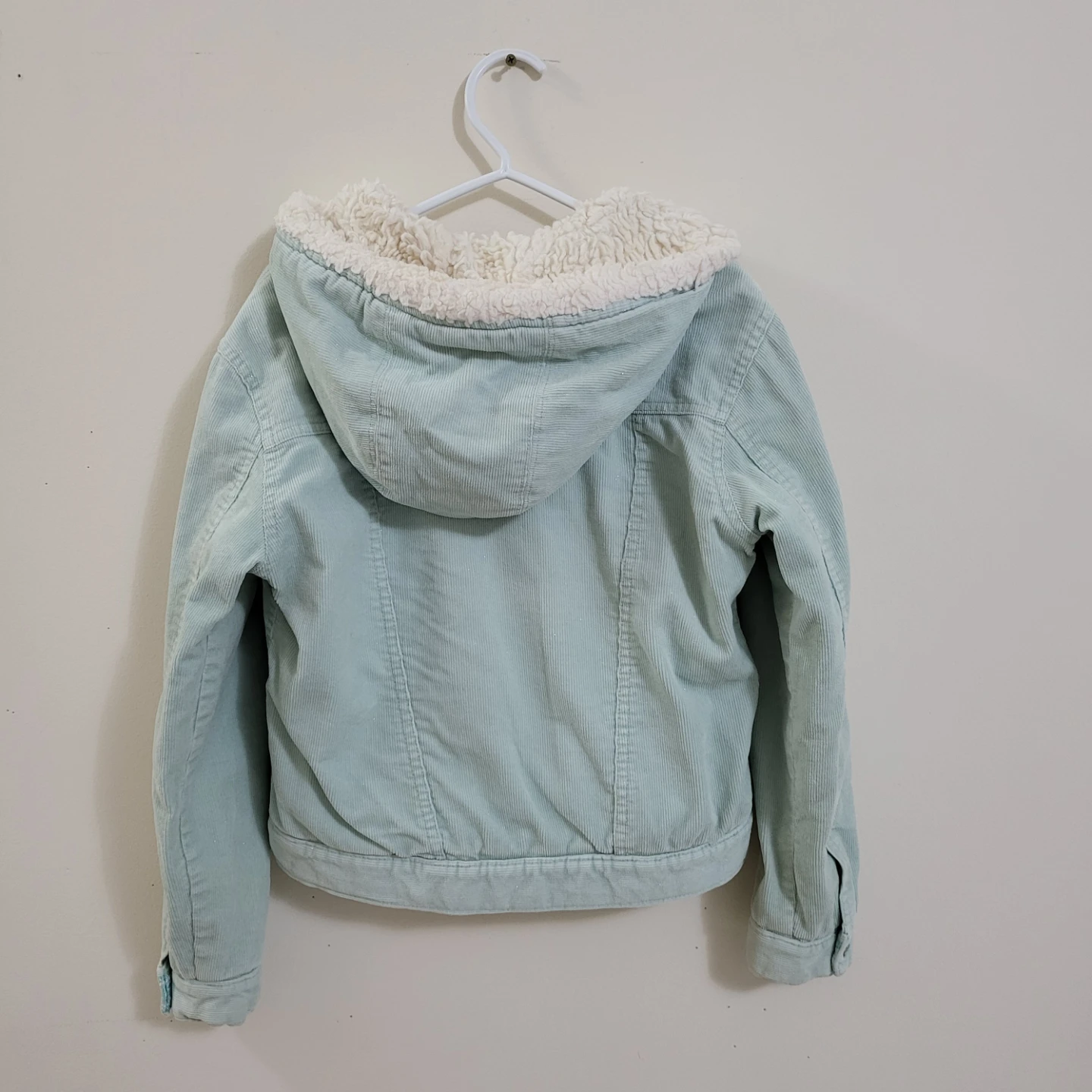Girls Corduroy Sherpa-Lined Hooded Jacket - Size L/10 - photo 4