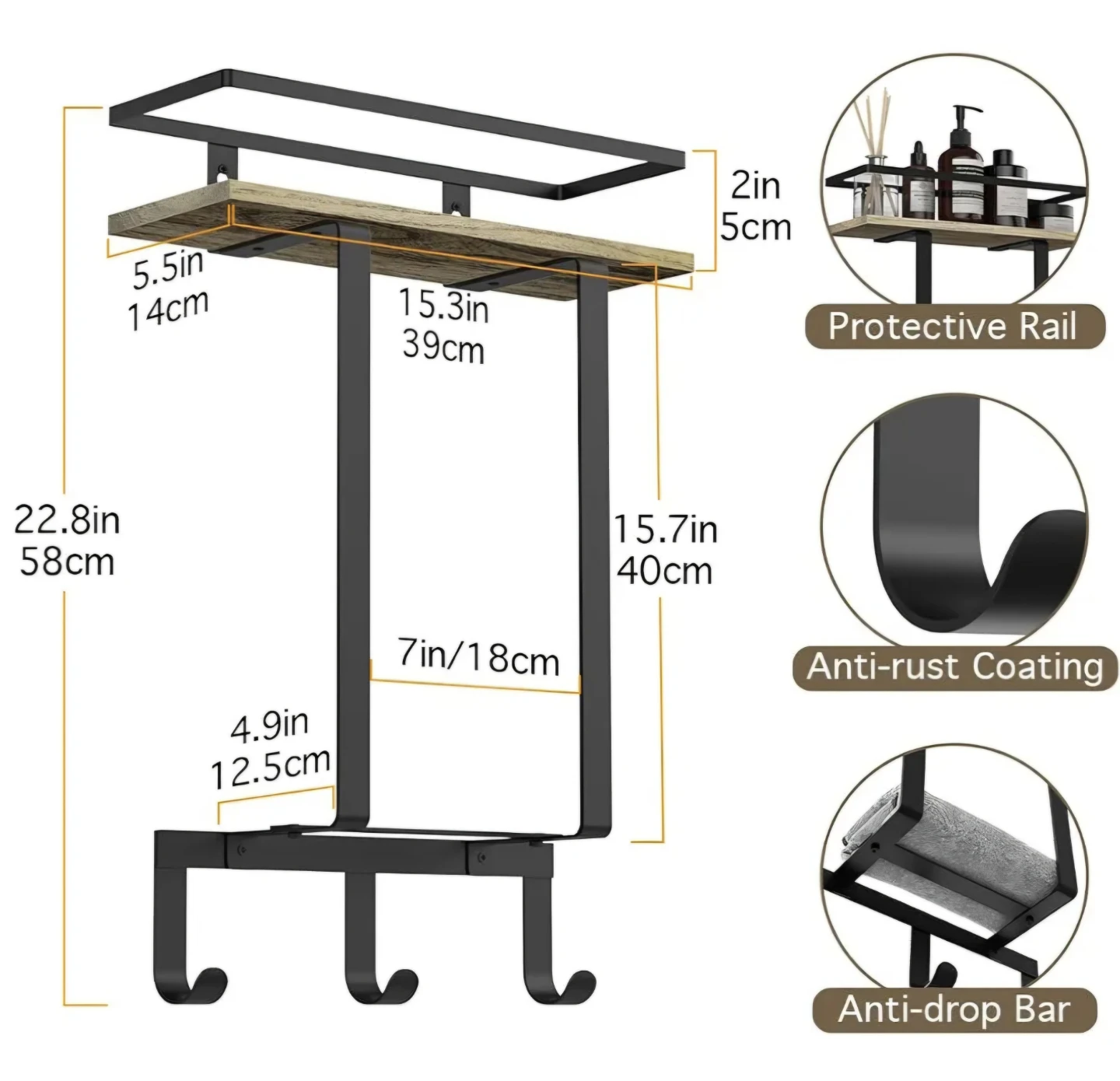 Wall Mounted Towel Rack and Holder - photo 5