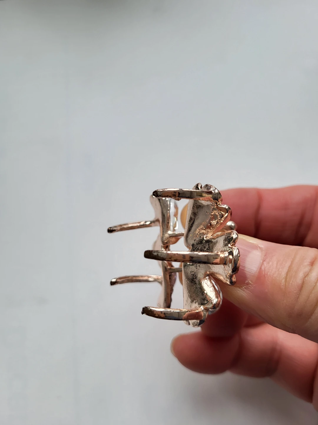 Rose Gold Crystal Flower Hair Claw (Hair or scarf) - photo 2