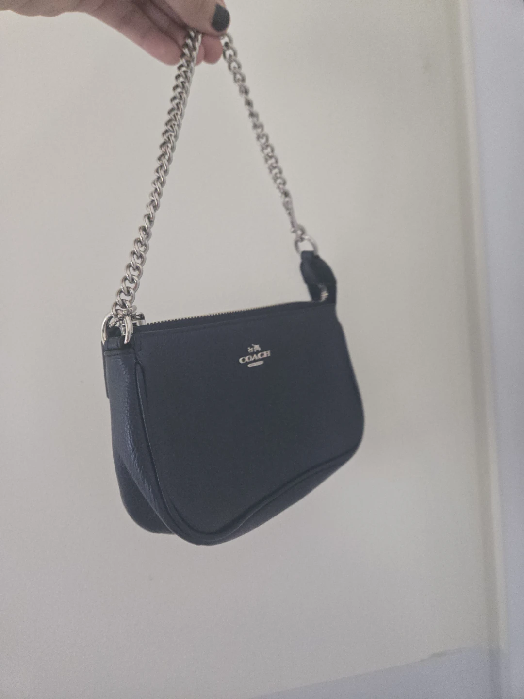 Coach Navy Pebbled Leather Wristlet Pouch - photo 4