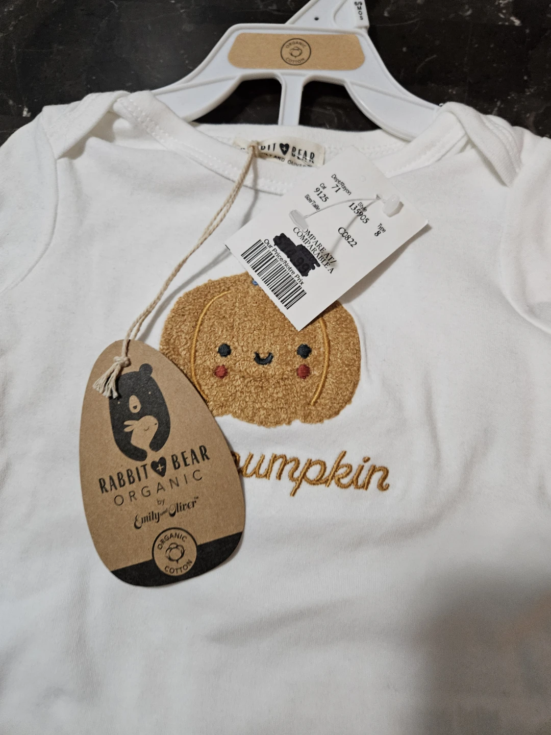 Rabbit + Bear Hey Pumpkin Baby Outfit - photo 3