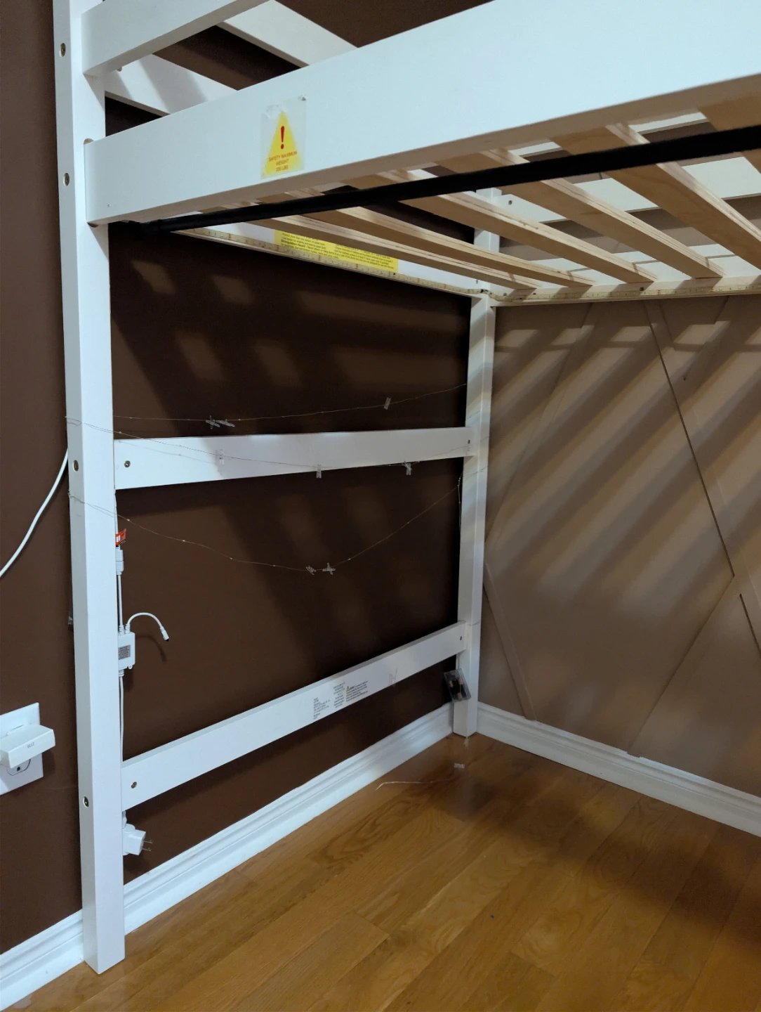 White Wood Loft Bed - photo 2