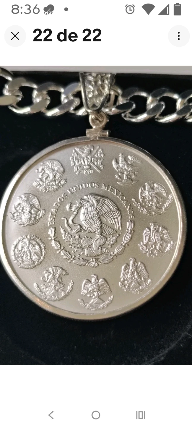 Mexican Libertad Silver Coin Pendant Necklace - photo 4