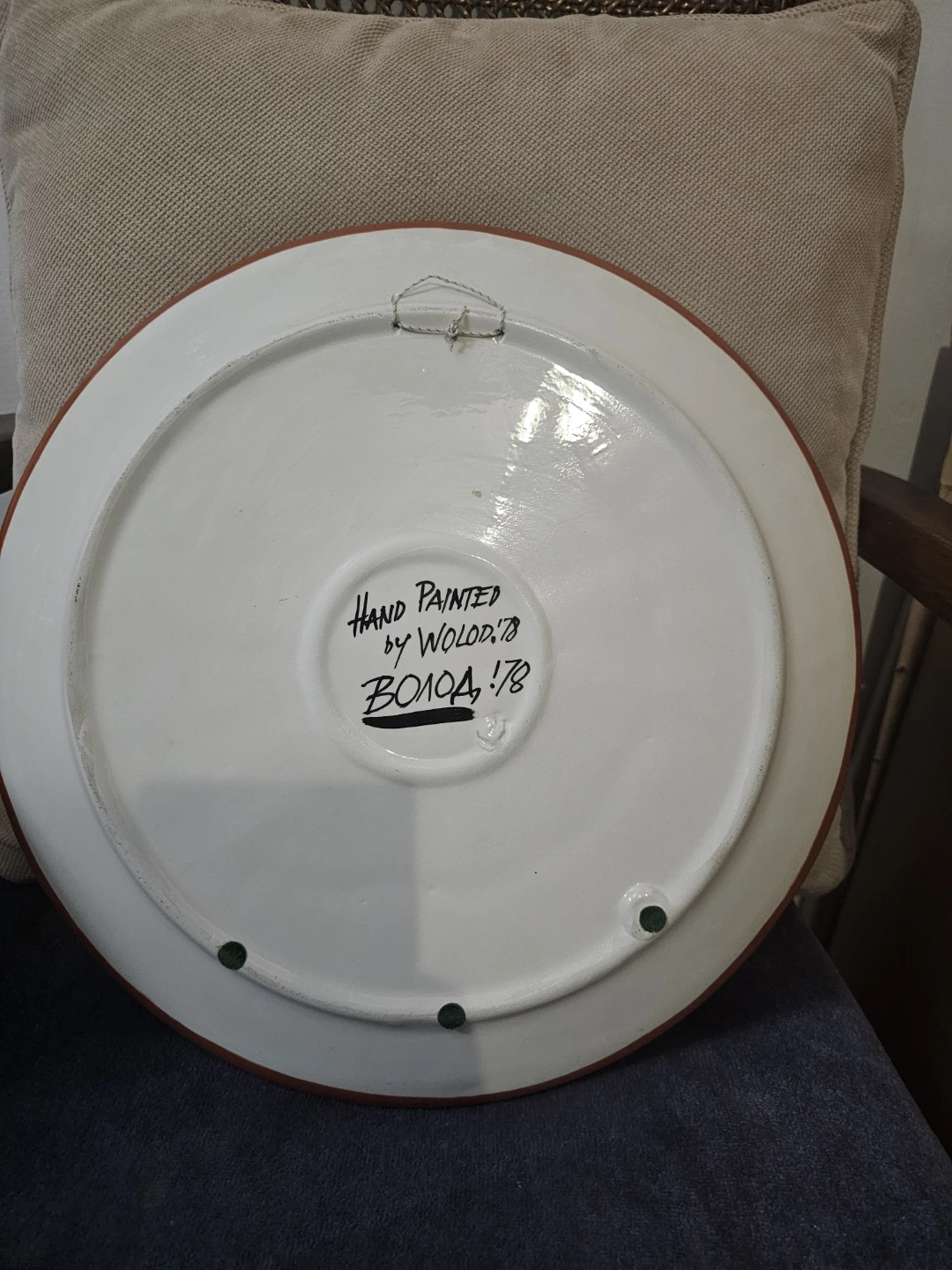 Hand Painted 1978 Decorative Plate - photo 2