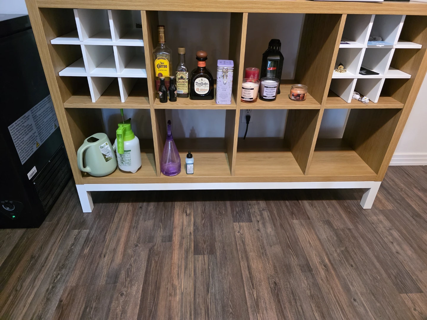 Large shelving unit with white legs - photo 2