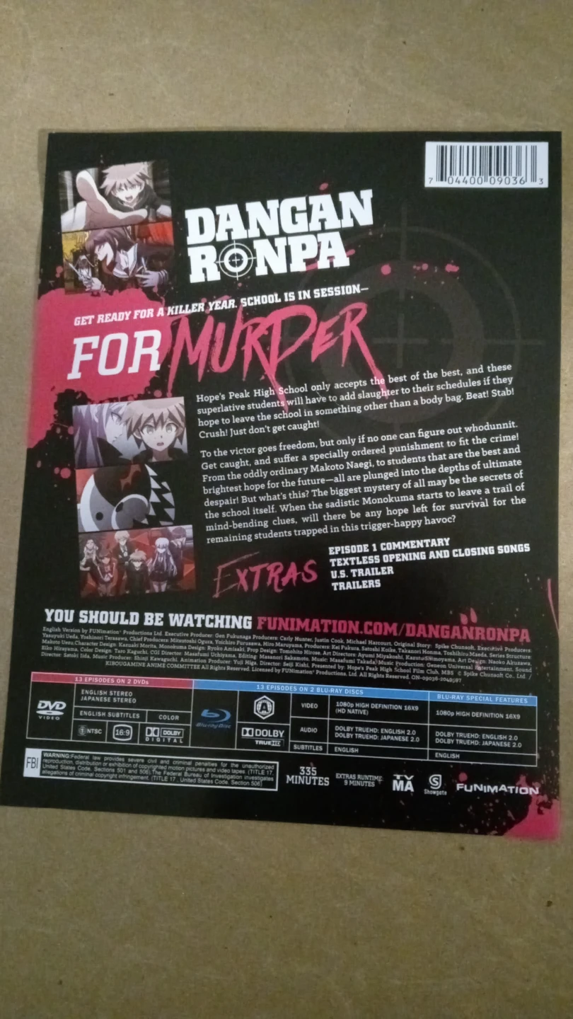 Danganronpa: The Animated Series Blu-Ray & DVD - photo 4