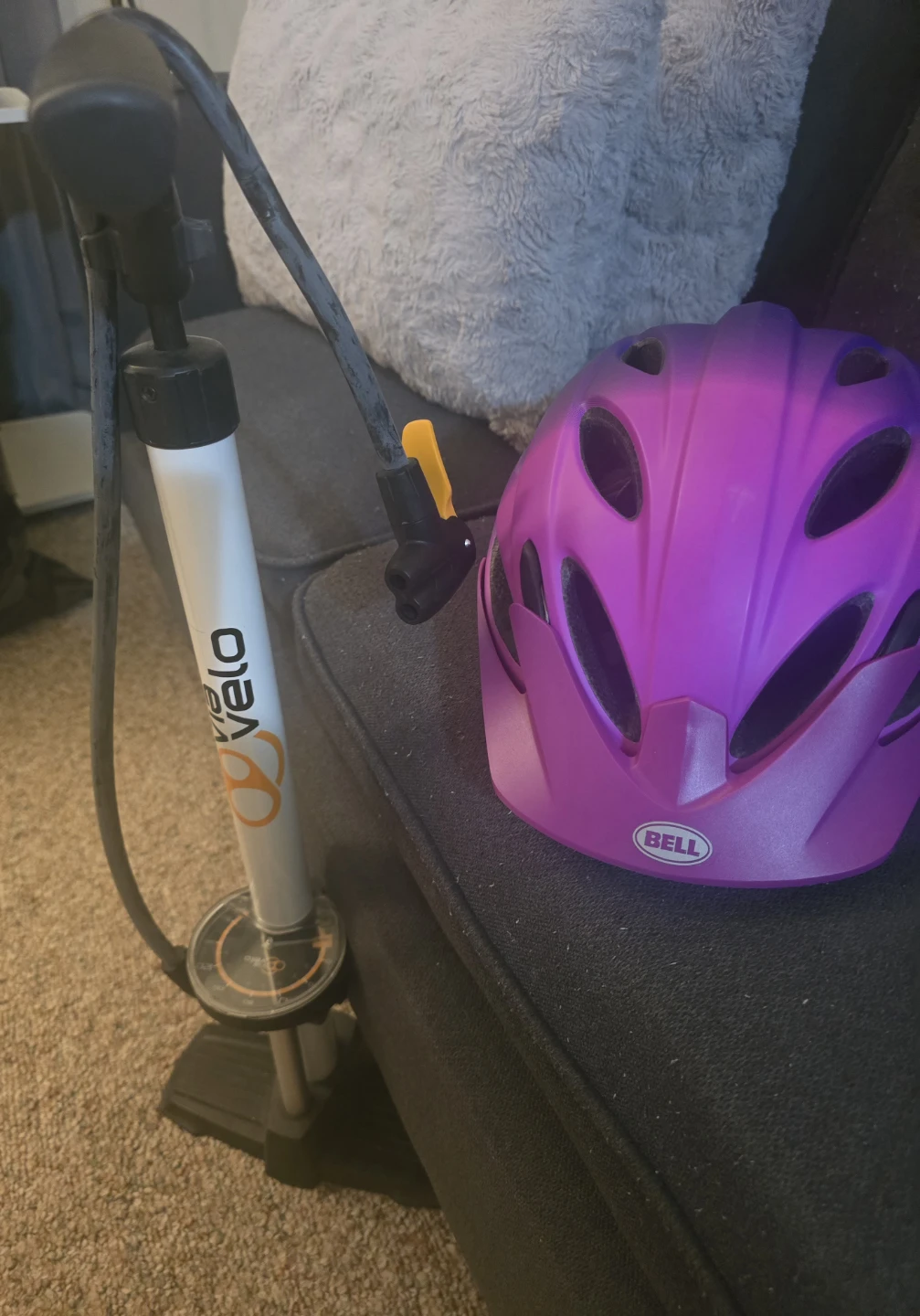 Bell Helmet and Velo Bike Pump