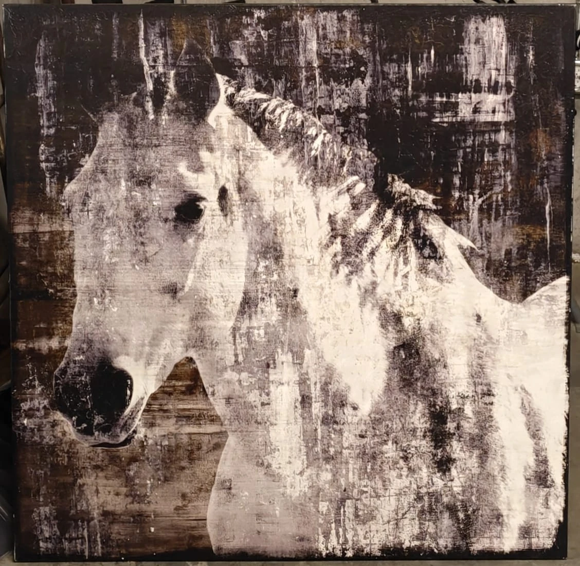 Abstract Horse Canvas Wall Art
