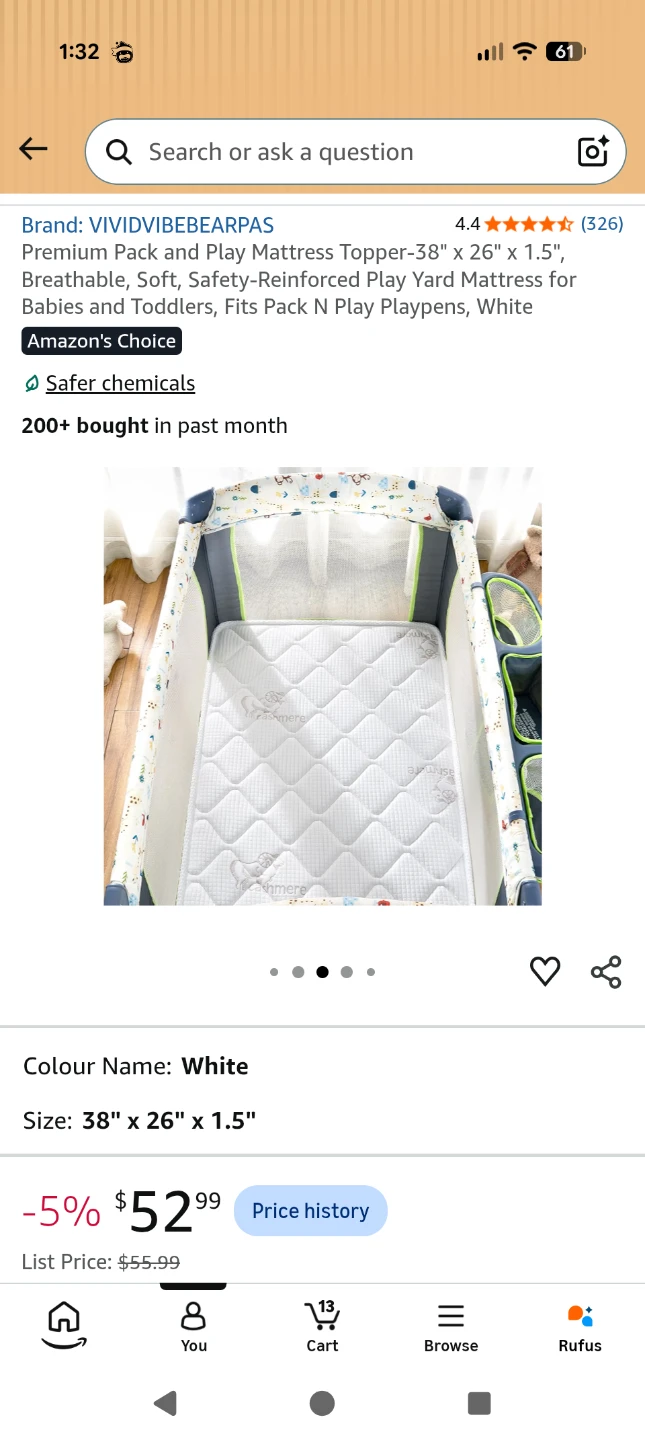 Pack and Play mattress with three covers - photo 3