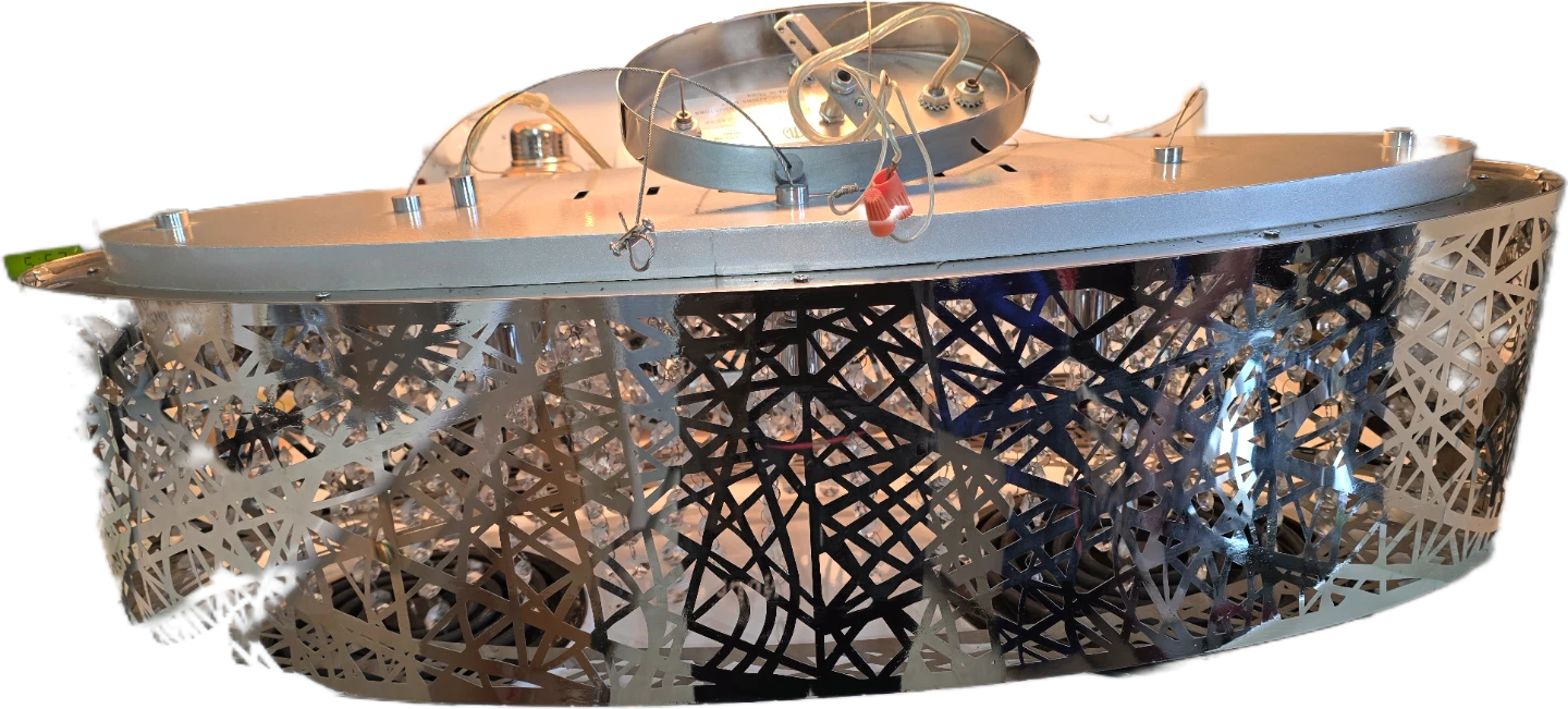 ✨ ET2 "Inca" 9-Light Crystal Oval Pendant Chandelier - photo 3