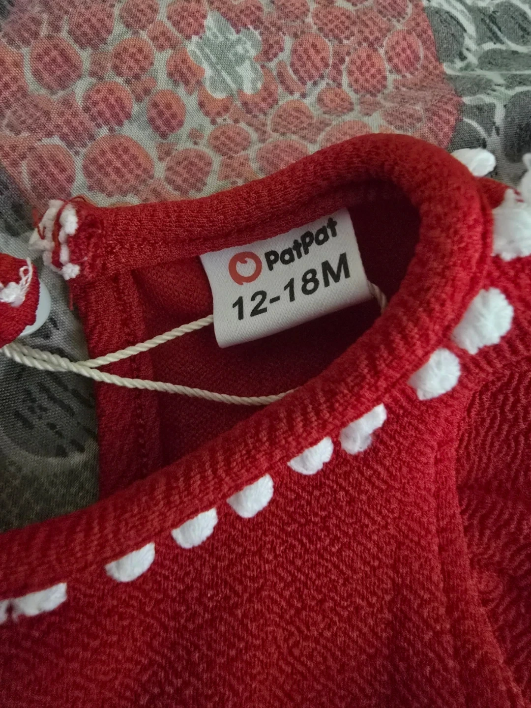 🏈 PatPat Red Snowflake Dress 12-18M - photo 2