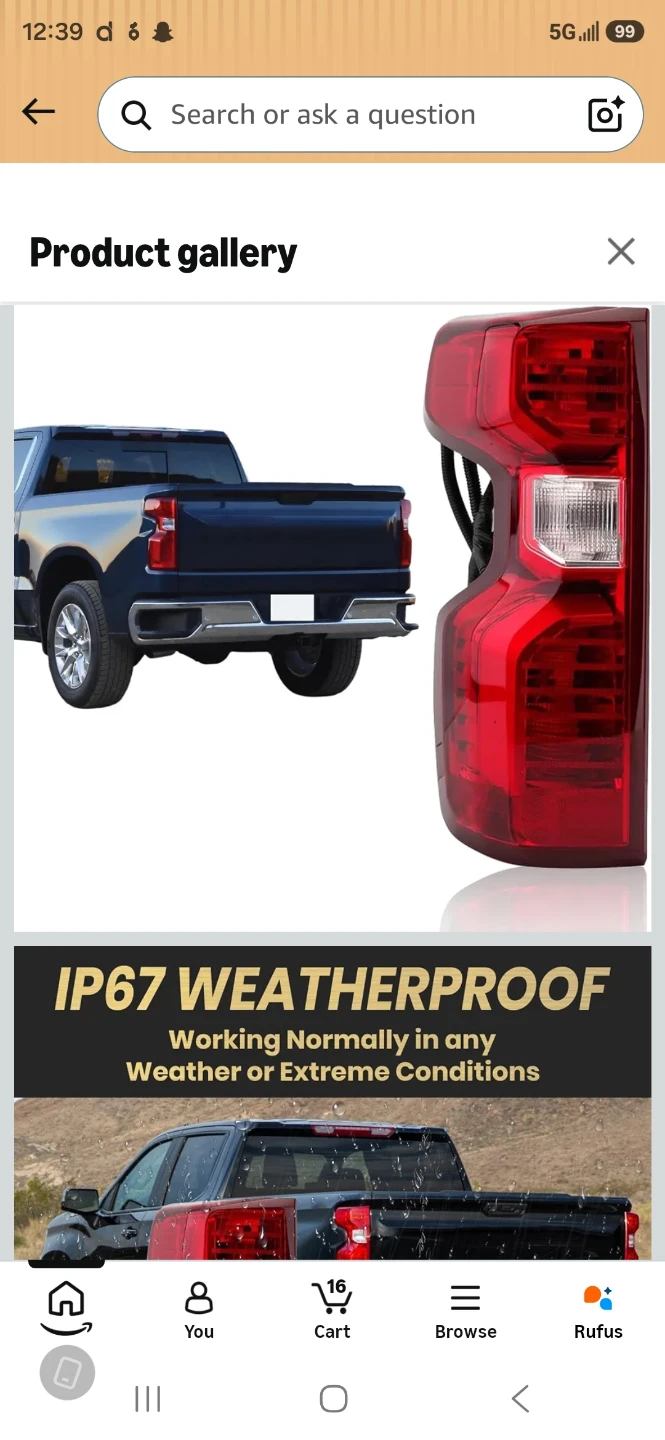 Chevy Silverado 1500 Tail Light (2019-2023)