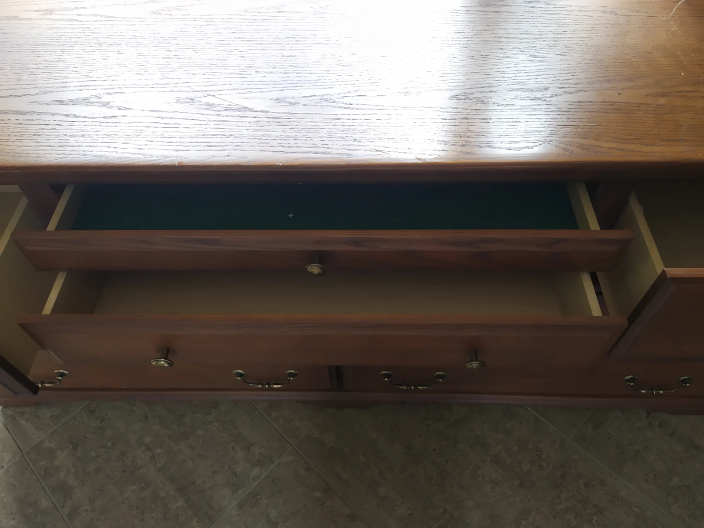 Wooden Dresser with Multiple Drawers and mirror - photo 4