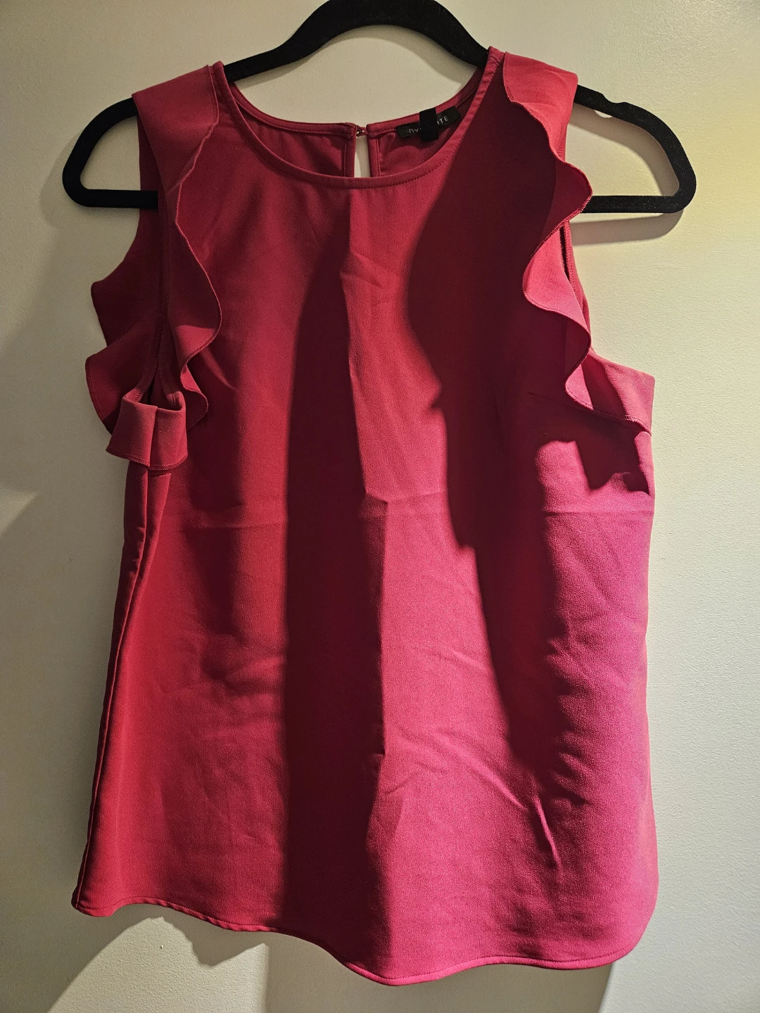 Dynamite Pink Ruffle Tank Top