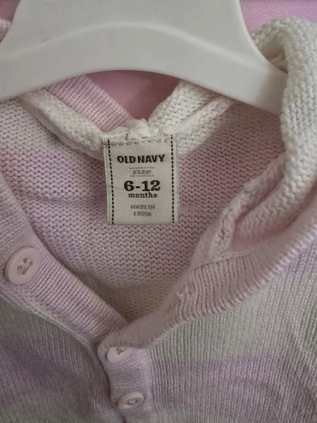 Old Navy Striped Hooded One-Piece, 6-12 Months - photo 2